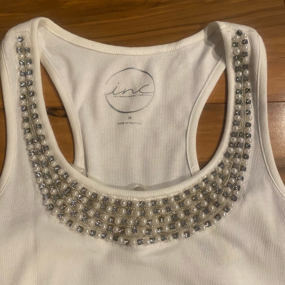 NWT INC jewelled tank top medium - Picture 2 of 2